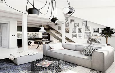 Thiết kế căn hộ chung cư màu trắng tuyệt đẹp ở Prague