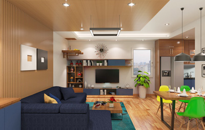 Thiết kế nội thất chung cư 80 m2 Chung cư Ngoại Giao Đoàn